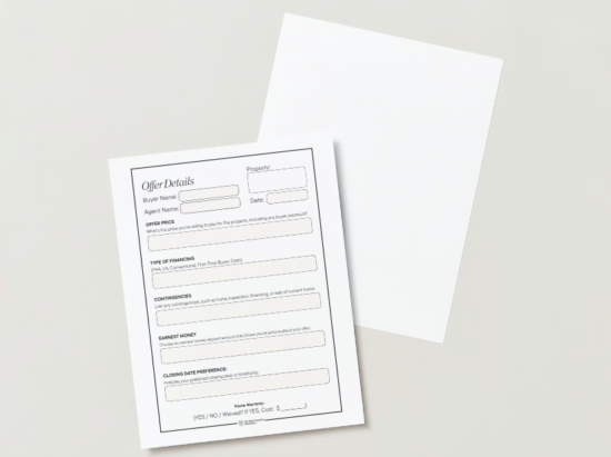 Free Real Estate Offer Detail Sheet Template