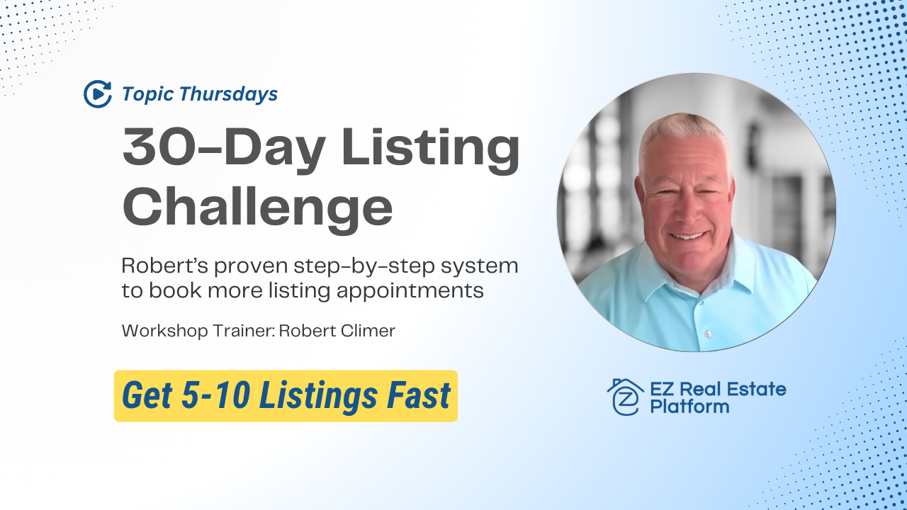 The 30-Day Listing Challenge – Book 5–10 a Month with This 3-Touch Drop-Off Plan